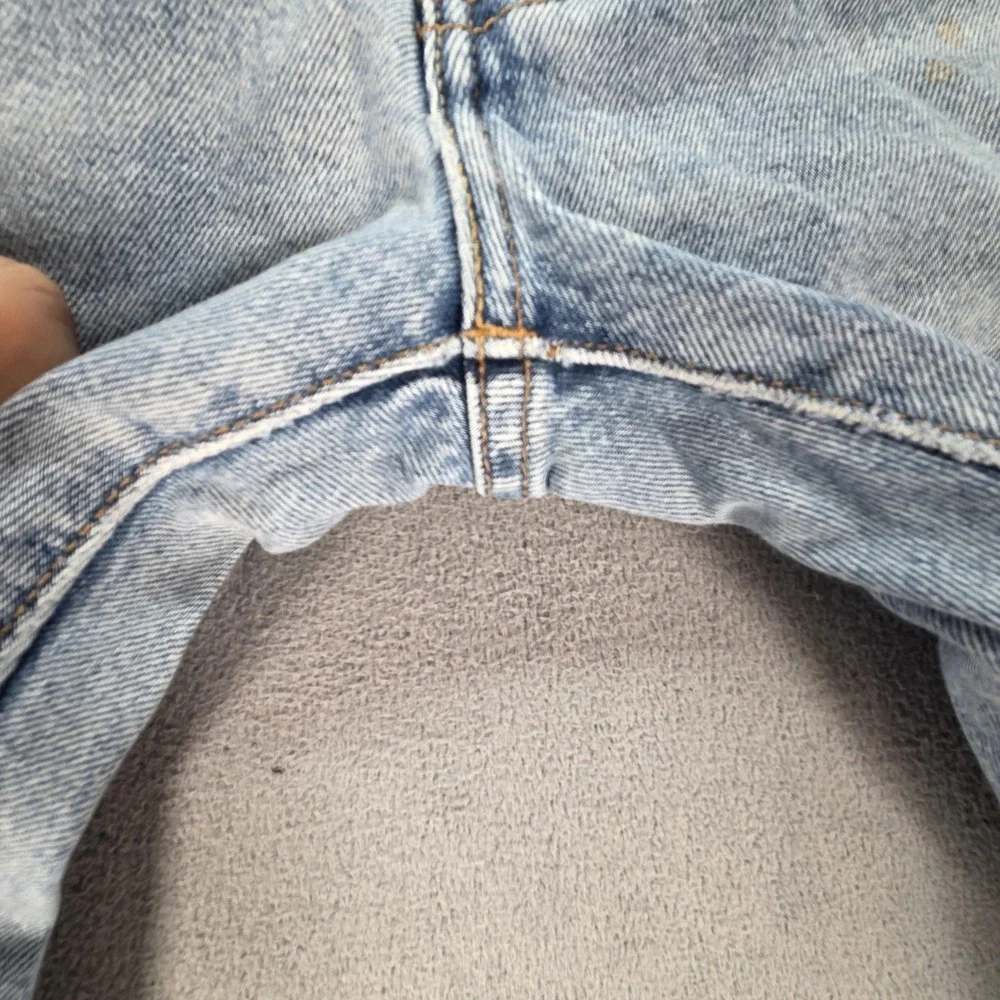 Levis 511 Jeans Mens Selvedge Blue Light Wash Slim Thrashed Whiskers‎ Fits 30x27